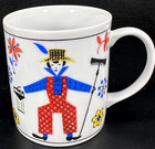 Vtg The Good Old Days Mug 1980 Dutch Farmer Takahashi Coffee Cup Set Of 4
