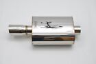 1320 Long Tip Center Muffler Stainless Steel Universal 2 5  Inlet 3 5  Outlet V3