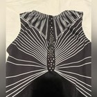 Gk Elite Girls    nga    Leotard Black   White Sparkly High Neck Design  Adult Xs