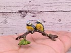 Beautiful Antique Austrian Vienna Cold Painted Bronze Figure Of Birds Perched
