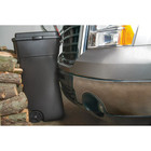 Rubbermaid 50 Gallon Roughneck Wheeled Plastic Garage Trash Can  Black  Robust