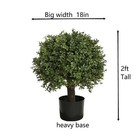 24   Artificial Plants Topiary Trees Faux Boxwood Balls Outdoor Set Of 2 Fron   
