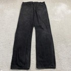 Vintage Levis 501 Jeans Mens 34x34  Black Button Fly Made Usa Denim 90s Menswear
