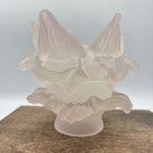 Vintage Art Deco Rose Petals Satin Frosted Glass Chandelier Sconce Light Shade