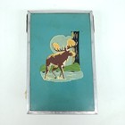 Vintage Metal Travel Folding Shaving Kit With Brush Case And Mirror Blue Moose 