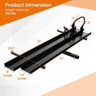 Motorcycle Carrier Hitch Mount With Ramp Wheel Chock Straps 600 Lbs