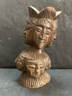 Old Vintage Rare Hand Carved Wooden Indian Traditional Six  6  Figure Statue