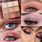 9colors Glitter Eyeshadow Palettepink White Gold Glitter Shimmer Sparkly Eye    