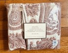 Pottery Barn Burgundy Wool Jacquard Paisley Euro Pillow Sham New With Tag