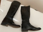 Der-dau Custom Equestrian Tall Riding Boots Black Leather W  Leather Inserts