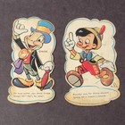 Vtg Rare 1930 s Wdp Pinocchio Sunoco Oil Promo Mystik Decals   Stickers Usa Pa2