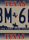 Set Of 2002 Cowboy Oil Field Space Shuttle License Plate Pair Sbm 603 Vintage Tx
