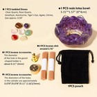 15 Pcs Crystal Lotus Incense Burner Set  Amethyst Resin Backflow Type With Re   