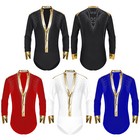 Men Dancewear Ice Skating Bodysuit Sports Leotard Training Jumpsuit Salsa Jazz