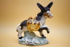 Donkey Figurine From Calabria Ceramic  Signed  11 Inches Tall X 9 Inches Wide