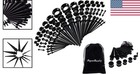 Fashionable Ear Stretching Kit - 50-piece Acrylic   Silicone Gauges  Easy To Use