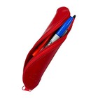 5 Pack Red Leather Pen Case Zipper Pencil Pouch Gift Box Included