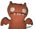 Uglydoll Ice-bat Plush Toy Red 2002 Little Uglys Vintage Retired Stuffed Animal 