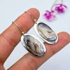 Natural Crazy Lace Agate Gemstone Handmade 925 Sterling Silver Jewelry Earrings
