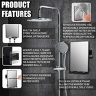 Shower Mirror For Shaving Fogless W razor Holders 360  rotation Adjustable Mirror