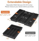 Silverware Drawer  Organizer  Expandable Utensil Tray  For Kitchen  Bpa Free