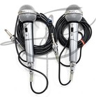 Vintage 60s Shure Microphone 585sa Unisphere Lot Of 2 Boxed With Cords Working
