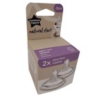 2 Pack Tommee Tippee Baby Bottle Nipples 0  Slow Flow Natural Start 4 Nipples