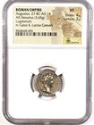 Augustus Ar Denarius Silver Octavian Coin 27 Bc - 14 Ad - Certified Ngc Xf  ef 