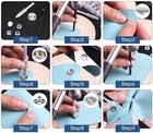 200 Pieces Stainless Steel Snap Fastener Kit  Betterjonny 15mm 15mm  Silver