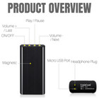 16gb Mini 240 Hr Spy Digital Voice Activated Recorder Audio Magnetic Mp3 Player