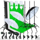 Photo Studio Lighting Photography Studio Backdrop Stand 3 Muslin Light Kit