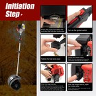 Heavy Duty 2 3hp Power Sweeper 52cc Handheld Gas Powered Broom Snow Dirt Walkway