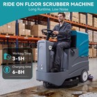 22  Riding-on Floor Scrubber Machine Commercial Dryer Cleaner 33 In Squeegee
