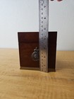 Vintage The Bombay Company Wood And Brass Box 1996 Hinged Lid 4 1 4 