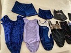 Girls Gymnastics Leotards Bodysuits Shorts Lot  11  Gk Elite Etc  Sz  Child M-as