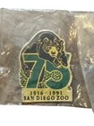 Vintage 1916-1991 San Diego Zoo 75th Anniversary Souvenir Bear Pin Nos