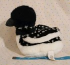 Princess Soft Toys 1999 Common Loon Black White Stuffed Animal Beanbag Plush 6 
