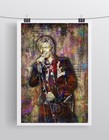 David Bowie Pop Art Poster  David Bowie Colorful Tribute 8x10in Free Shipping