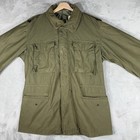 Vtg Us Military Jacket Mens Medium Long Green Og-107 Cold Weather Field Coat 80s
