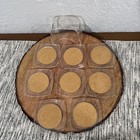 Vtg Set 8 Clear  Lucite Acrylic Cork Square Coasters With Holder Case Hong Kong