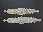 2 Diy Applique Parts   Silver Clear Rhinestone Diy Trim