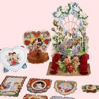 Lot  45  Vtg Antique Valentine Cards 1900s-1940s Die-cut Whitney Style Fold Out