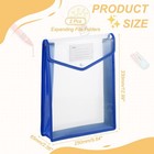 2 Pack A4 Plastic File Folders With Snap Closure Blue Vertical