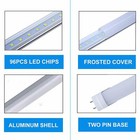 T8 4ft Led Tube Light 18w 22w 110v 277v Double-end Power 6500k Milky Clear Cover