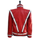 Dance Thrillered Costume Red Michael Open Vocal Concert Leather Jacket Halloween