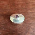 Vintage Taxco Mexico Sterling  Silver   925  Pill snuff  Box W   Round  Amethyst