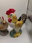 Vintage Ceramic Chicken Decor Lot Hen And Rooster Set Of Three