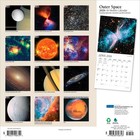 Outer Space   2026 12x24   hanging  Monthly Square Wall Calendar