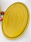 Vintage 1960s Descoware Made In Belgium Cast Iron Yellow Enamel Dutch Oven Pot