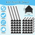 432 Pcs Acid Free Photo Corners  Diy Album Picture Mounts  Black